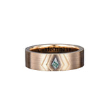 Sterling Silver Personalized Engraved Kite Moss Agate Wedding Ring Promise Ring for Men