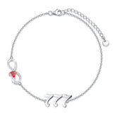 Sterling Silver Infinity Angel Number 111 333 444  777 Bracelet Gifts for Christmas Birthday