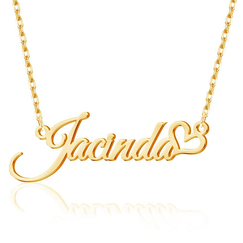 14K Gold Plated Custom Name  Pendant Necklace Gifts for Women
