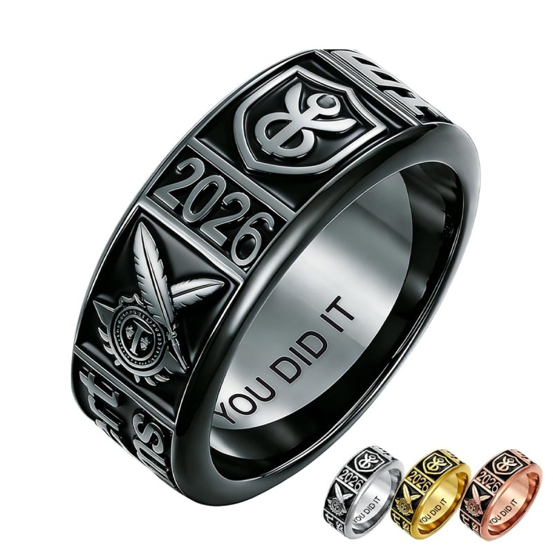 Copper Personalized Engraved High School College Class Ring Graduation Gift