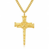 Cross Pendant Necklace for Men 14K Gold Plated Minimalist Christian Jewelry Religious Gift