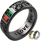 Copper Personalized Engraved Birthstone High School College Class Ring Graduation Ring