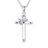 Sterling Silver Cross Pendant Necklace Christian Religious Jewelry Gifts for Anniversary