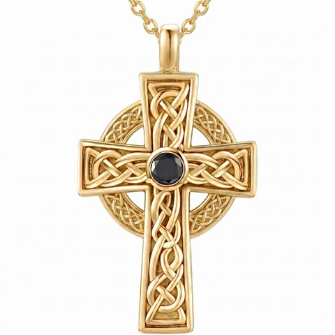 14K Gold Plated Cross Necklace for Women