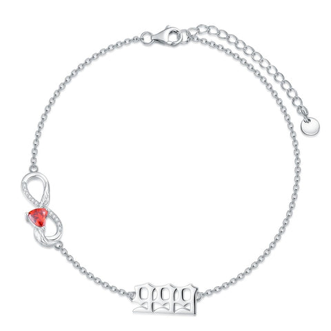 Sterling Silver Infinity Angel Number 111 333 444  777 Bracelet Gifts for Christmas Birthday