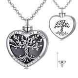 Sterling Silver Abalone Opal Shell Moss Agate Tree of Life Urn Necklaces for Ashes