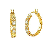 14K Gold Plated Hoop Earrings  Birthday Anniversary Jewelry Gift for Her