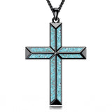 Sterling Silver Cross Religious Necklace for Men