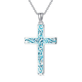 Sterling Silver Cross Pendant Necklace Christian Religious Jewelry Gifts for Anniversary