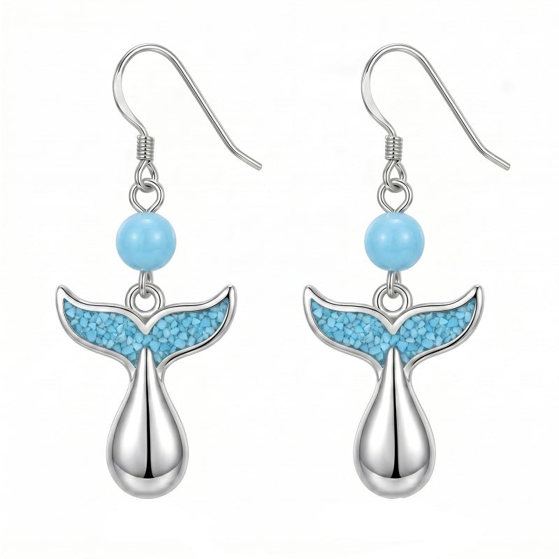 Sterling Silver Turquoise Owl Dragonfly Butterfly Hummingbird Dangle Earrings