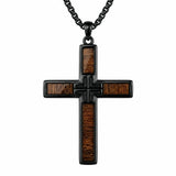 14K Gold Plated Wooden Pendant Necklace Beliefs jewelry