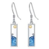 Sterling Silver Dolphin Dangle Earrings