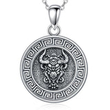 Sterling Silver  Bull Pendant Necklace