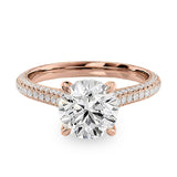 Sterling Silver 10K 14K 18K Gold Personalized Engraved 1-3 Carat Round Moissanite   Anniversary  Engagement Ring
