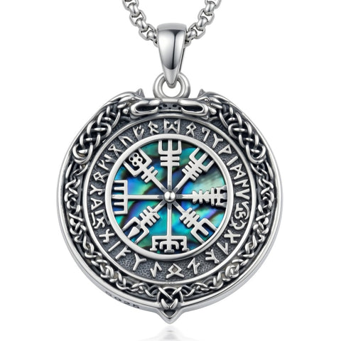 Sterling Silver Peace Sign Coexist Peace Symbol Pirate Tree of Life Thor's Hammer Wolf Raven Viking Series Necklace
