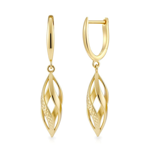14K Gold Plated Dangle Drop Earrings for Women