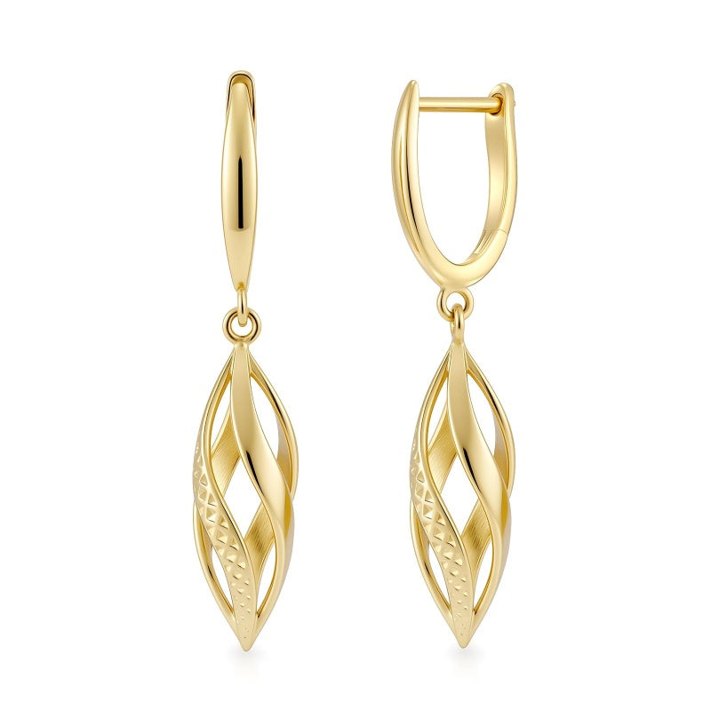 14K Gold Plated Dangle Drop Earrings for Women