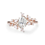 Sterling Silver 10K14K 18K Gold Oval Cut Moissanite/Lab Grown Diamond Engagement Ring