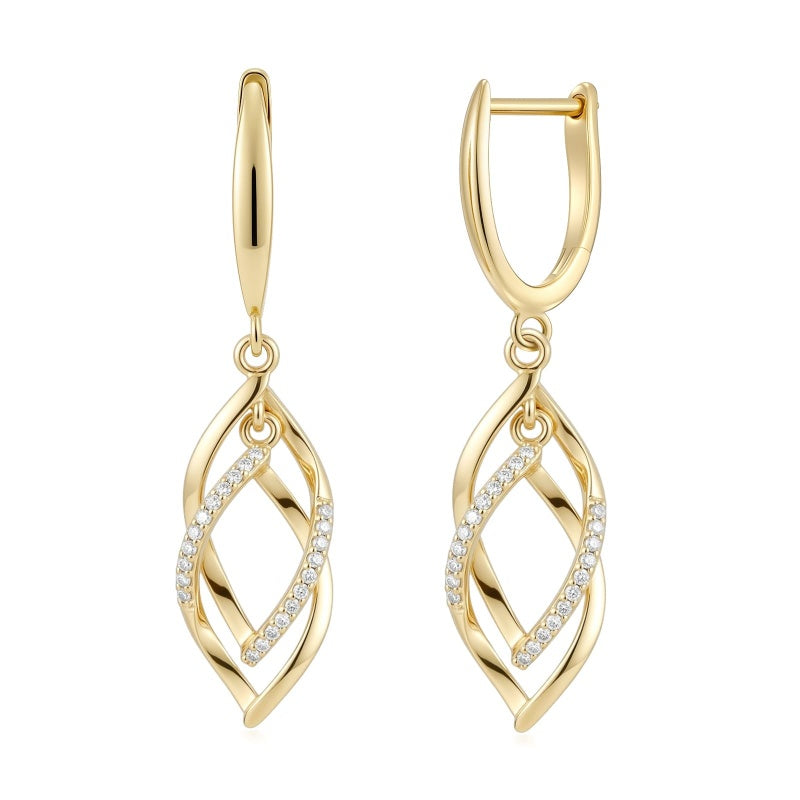 14K Gold Plated Dangle Drop Earrings for Women