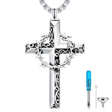 Sterling Silver Cross Hummingbird Cardinal  Rose Sunflower Urn  Necklace for Ashes Cremation Jewelry