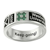 Sterling Silver 10K 14K 18K Gold Personalized Class Ring Graduation Jewelry