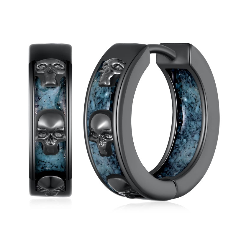 14K Gold Plated Viking  Hoop Earrings for Men