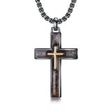 Sterling Silver Cross Religious Necklace for Men