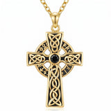 14K Gold Plated Cross Necklace for Women