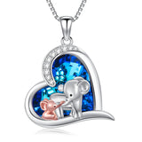 Sterling Silver Crystal Elephant Pendant Necklace