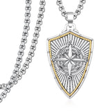 14K Gold Plated Masonic Cross Compass St Michael St Christopher Santa Muerte Star of David Pendant Necklace