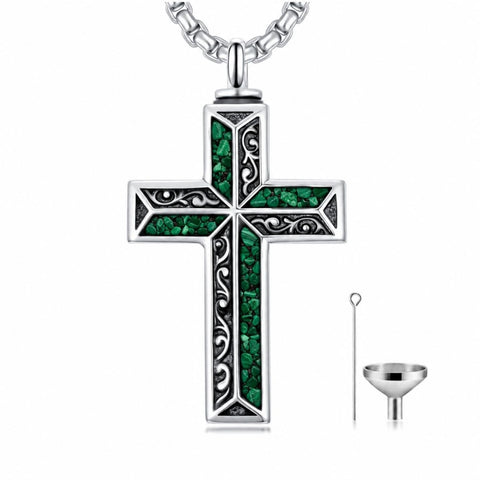 Sterling Silver Cross Hummingbird Cardinal  Rose Sunflower Urn  Necklace for Ashes Cremation Jewelry