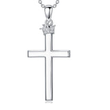 Sterling Silver Cross Pendant Necklace Christian Religious Jewelry Gifts for Anniversary