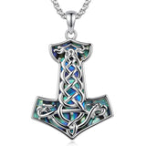Sterling Silver Peace Sign Coexist Peace Symbol Pirate Tree of Life Thor's Hammer Wolf Raven Viking Series Necklace