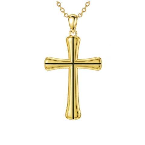 14K Gold Plated Cross Pendant Necklace Christian Jewelry Gifts