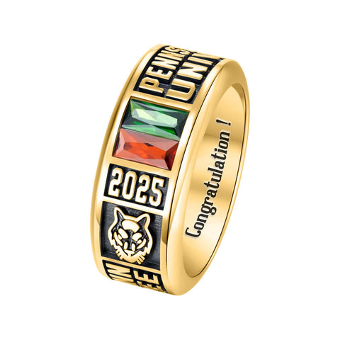 Sterling Silver Custom High School College University Graduation Ring