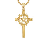 14K Gold Plated Cross Pendant Necklace Christian Jewelry Gifts
