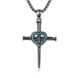 Sterling Silver Star Of David  Cross Pendant Necklace