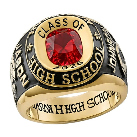 Copper Sterling Silver Custom Birthstone Class Ring for Men