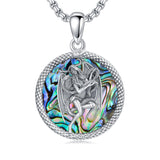 Sterling Silver Triple Moon Goddess Tetragrammaton Lilith Hecate  Pagan Wiccan Amulet Pendant Necklace