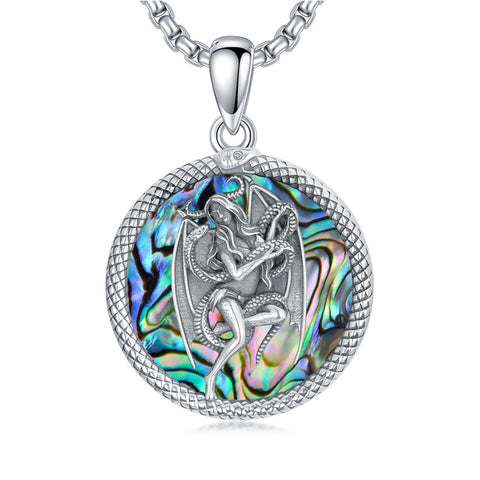 Sterling Silver Triple Moon Goddess Tetragrammaton Lilith Hecate  Pagan Wiccan Amulet Pendant Necklace