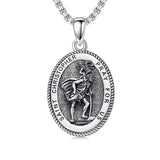 Sterling Silver Saint Joseph St Michael Saint Peter Saint Christopher Religious Pendant Necklace