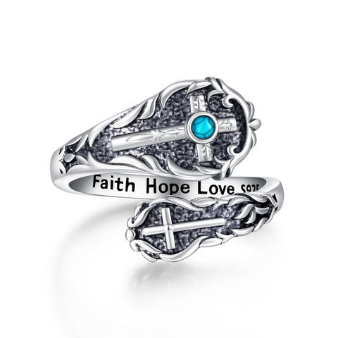 Sterling SilverMustard Seed Turtle Ocean Butterfly Dragonfly Turquoise Adjustable  Spoon Ring Spoon Jewelry for Women