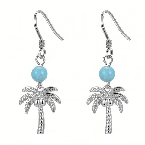 Sterling Silver Turquoise Owl Dragonfly Butterfly Hummingbird Dangle Earrings