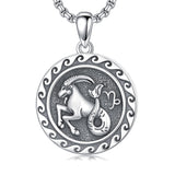 Sterling Silver 12 Zodiac Astrology Horoscope Pendant Necklace