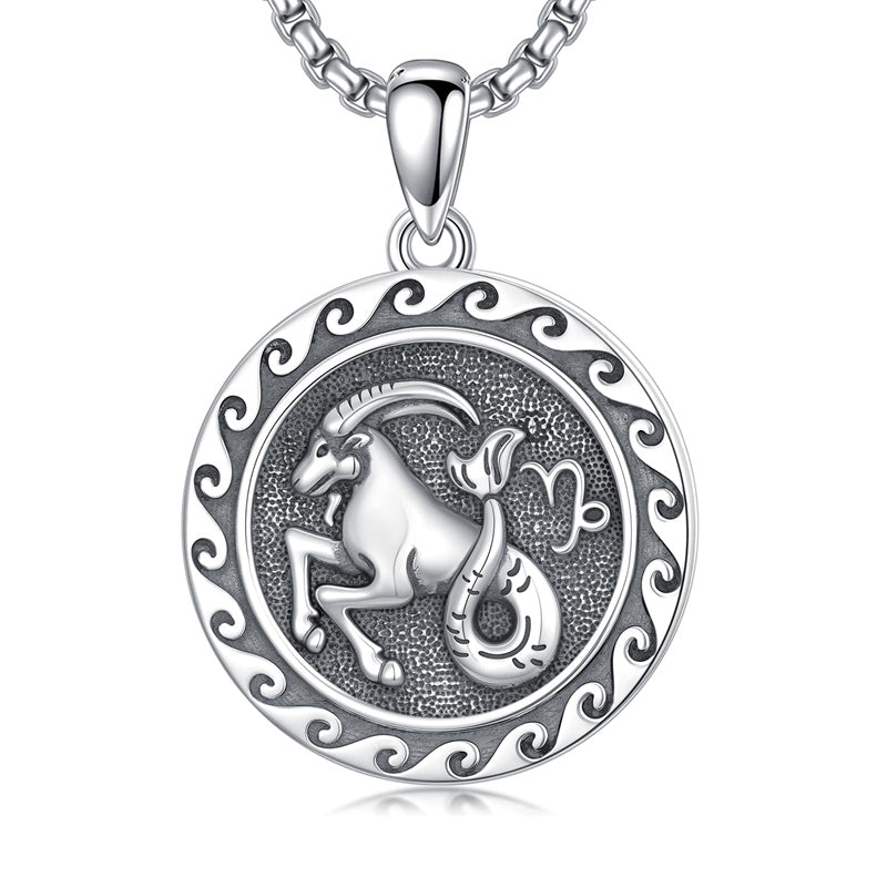 Sterling Silver 12 Zodiac Astrology Horoscope Pendant Necklace