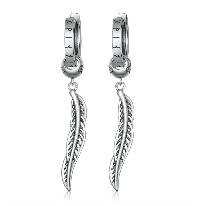14K Gold Plated Viking  Hoop Earrings for Men