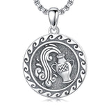 Sterling Silver 12 Zodiac Astrology Horoscope Pendant Necklace