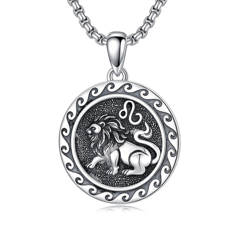 Sterling Silver 12 Zodiac Astrology Horoscope Pendant Necklace