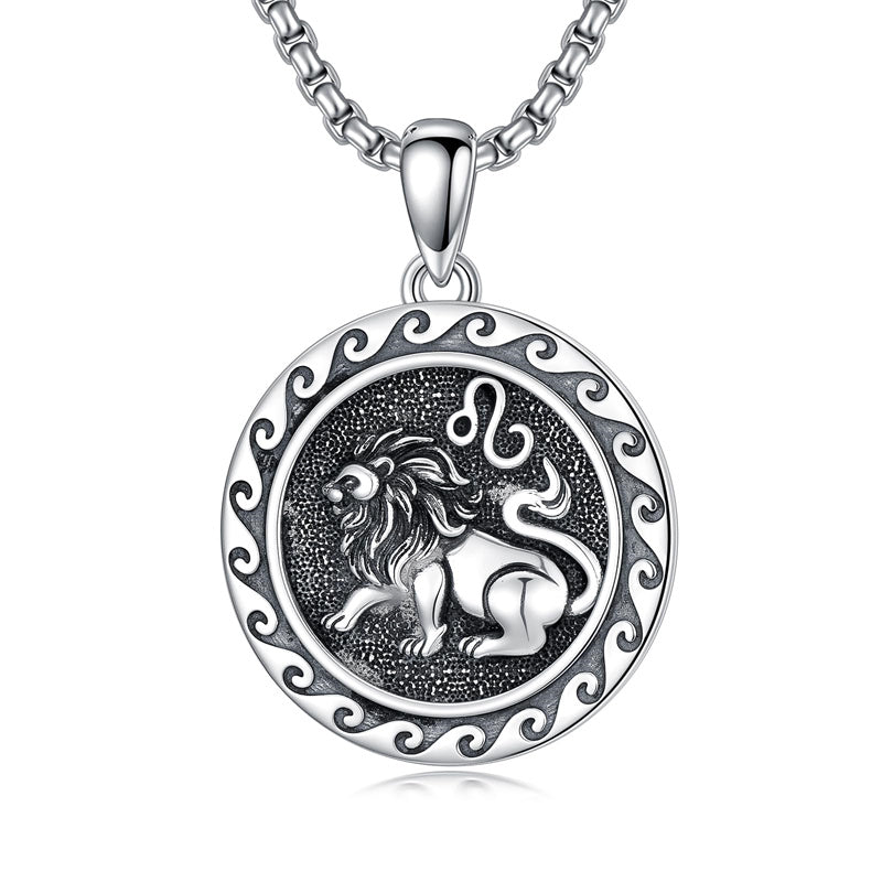 Sterling Silver 12 Zodiac Astrology Horoscope Pendant Necklace