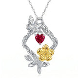 Sterling Silver Dragonfly  Cardinal Butterfly Hummingbird Pendant Necklace Gift for Women
